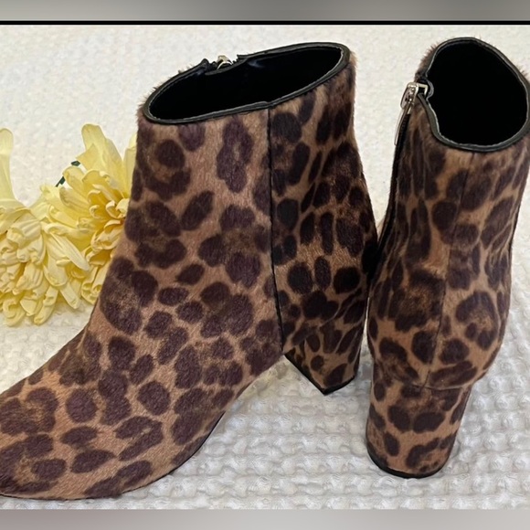 Nine West Leopard Print Faux Fur Ankle Boot - Picture 3 of 7
